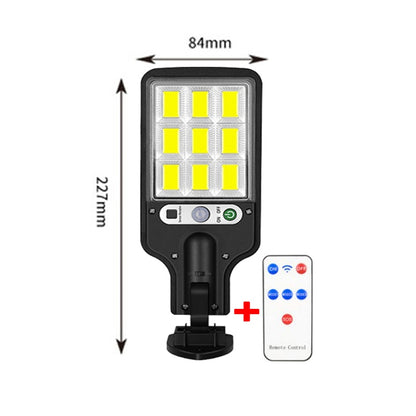 Solar-Straßenlaternen für den Außenbereich, 2500 W, Solarlampe mit 3 Lichtmodi, wasserdichte Bewegungssensor-Sicherheitslampe für Garten, Terrasse, Weg, Hof