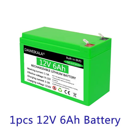 Built- BMS 12V 6Ah Battery DAWEI