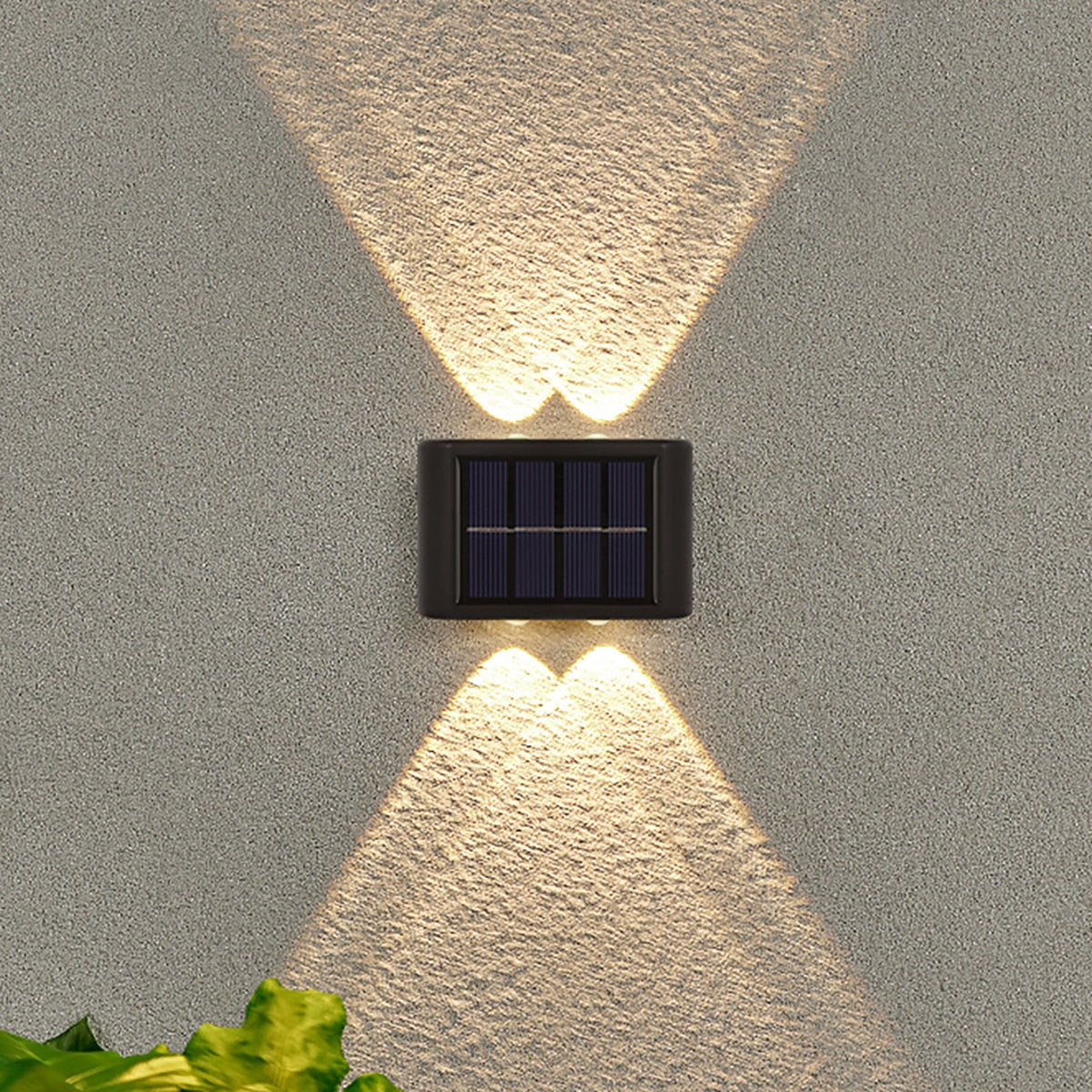 Solar-Wandleuchte für den Außenbereich, wasserdicht, nach oben und unten leuchtende Beleuchtung