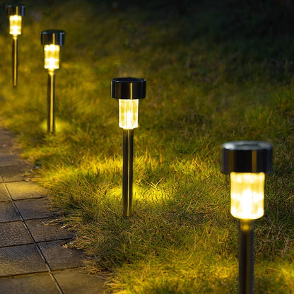 12Pack Solar Garden Light Outdoor Solar Powered Lamp Lanter Waterproof Landscape Lighting For Pathway Patio Yard Lawn Decoration