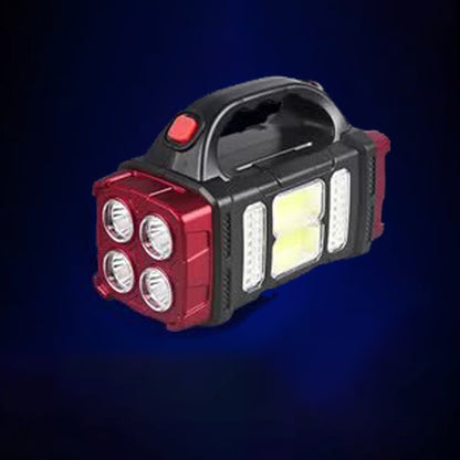 Lanterna LED Solar Potente Portátil Com Luzes de Trabalho COB USB Recarregável Handheld 4 Modos de Iluminação Ao Ar Livre Lanterna Solar