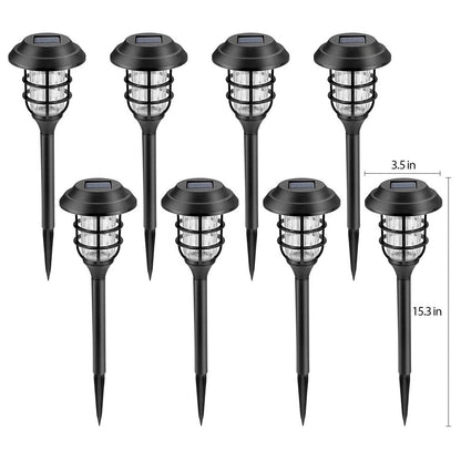 6 Pcs Solar Lights Outdoor Garden Landscape Waterproof Walkway for Patio Lawn Yard and Street Lighting