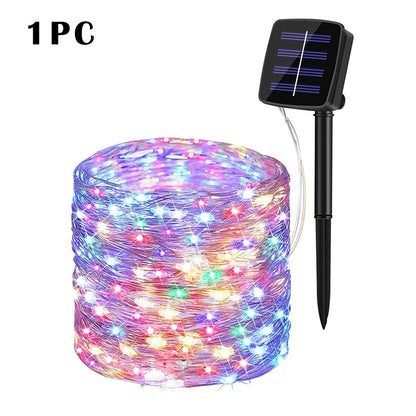 7m/12m/22m/32m LED Solar Light Outdoor Garden Fairy String Light Led Twinkle Waterproof Lamp for Christmas Patio Tree Party