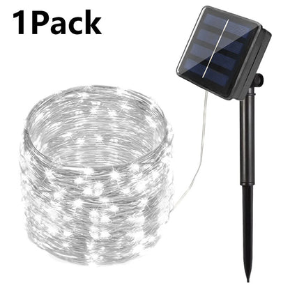 4 Pack Led Solar Fairy Light Outdoor 22/32M Festoon Led Waterproof Garland String Lights Christmas Party Garden Solar Lamp Decor