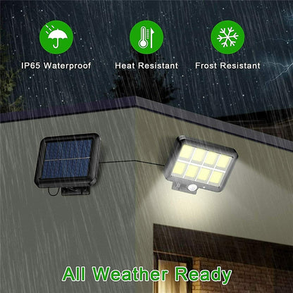 COB LED Solar Powered Light, IP65 Waterproof Heat Resistant Frost Resistent All Weather