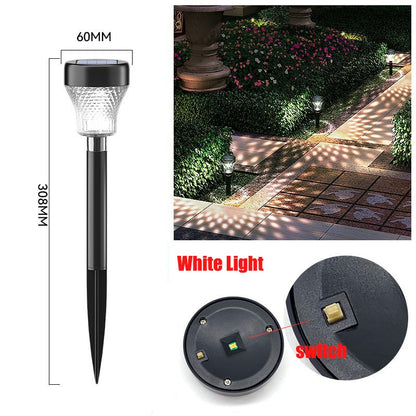 Luzes solares de gramado para jardim Lâmpada externa RGB Luz de caminho de entrada multicolorida Luz solar decorativa de Natal Luz de brilho