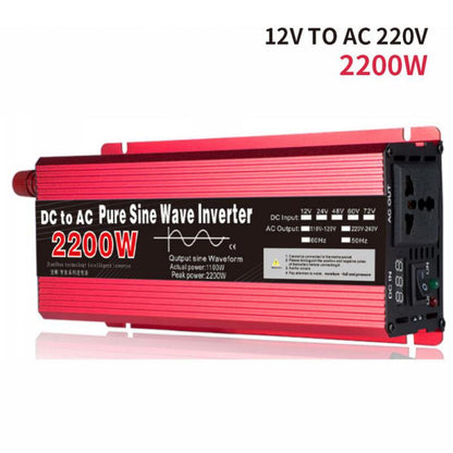 Universal Inverter 12V To 220V 3000W 2200W DC To AC Voltage Converter Solar Inverter LED Display Pure Sine Wave Inverter