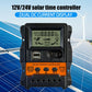 Controlador de carga solar automático CORUI 10A 20A 30A 12V 24V PWM Controlador Pantalla LCD Dual USB 5V Salida Panel solar Cargador Regulat