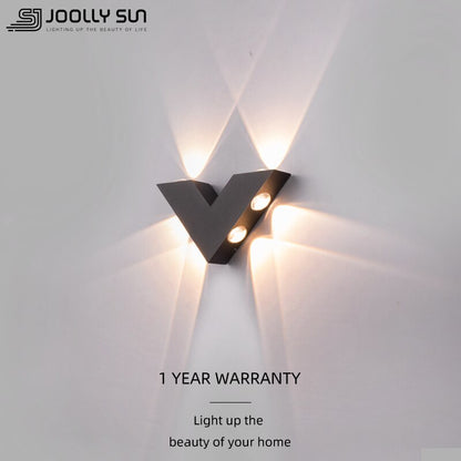 Joollysun Wall Light Waterproof Outdoor Lighting Garden Decoration LED Modern Lights for Balcony Porch Patio Sconces