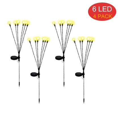 8Pack Solar Firefly Lights 10LED Solar Garden Lights Outdoor Waterproof Swaying Solar Garden Decorative Lights