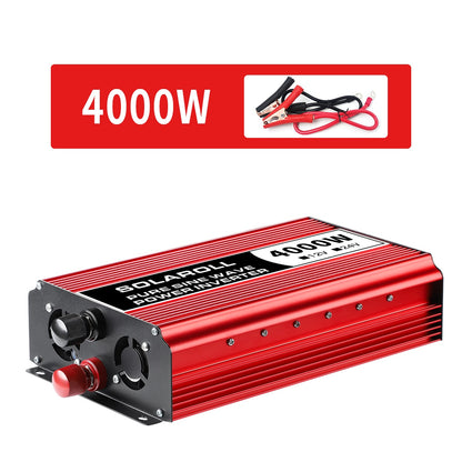 Pure Sine Wave Inverter DC12V/24V toAC220V 50HZ/60HZ 3000W 4000W 5000W Voltage Converter Portable Car Transformer Solar with LED