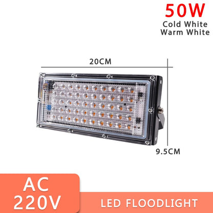 LED FloodLight 220V 500W 400W 100W 50W High Bright IP66 Waterproof Outdoor Garden Projector Lighting Spotlight Wall Flood Lights