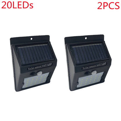 Outdoor 100 LED Solar Light Motion Sensor Waterproof Sunlight Garden Decoration Street Lights Solar Powered Lantern Wall Lamp