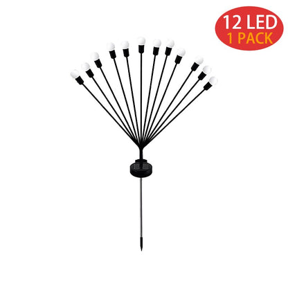 12LED Solar Firefly Lights Solar Garden Firework Light Outdoor Waterproof Swaying Light for Yard Patio Pathway Decoration