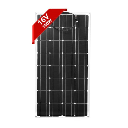 Dokio 18V Monocrystalline 100W Flexible Solar Panel For Car/Boat/ Home Solar Charge 12V Waterproof Solar Panel China