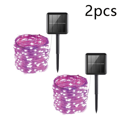 Solar String Fairy LED Lights 200m Christmas Lights Waterproof Outdoor Garland Solar Power Lamp Christmas For Garden Decoration.