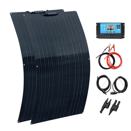 600w 300w 200w flexible solar panel 12v solar battery charger kit photovoltaic panel system for home car boats motorhome 1000w