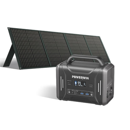 POWERWIN PPS320 320Wh Portable Power Station Solar Generator PD100W Fast Charge Gas Boiler 300W Inverter LiFePO4 Battery 220V RV