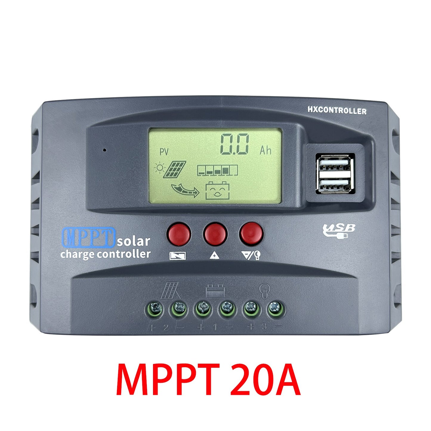 Controlador de carga solar MPPT 10A 20A 30A 12V 24V Controlador de panel solar para 100W 200W 300W 400W Panel solar para litio Lifepo4