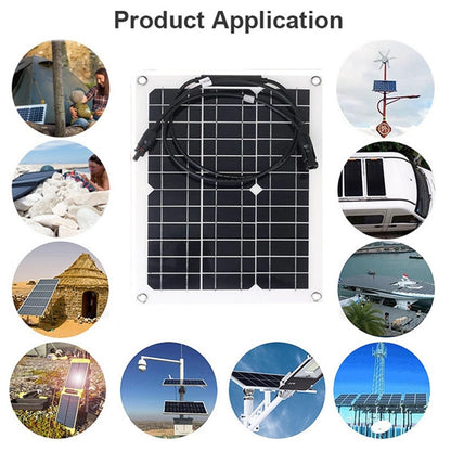 1000W Inverter  Solar Panel Complete Kit 12V Outdoor Car Charger with 30-60A Charger Controller  Power Generation Home Grid Camp