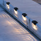 Luz LED Solar para escaleras, impermeable, para exteriores, jardín, luces solares, terraza, barandilla, luz de paso, lámpara de paisaje, accesorios de jardín