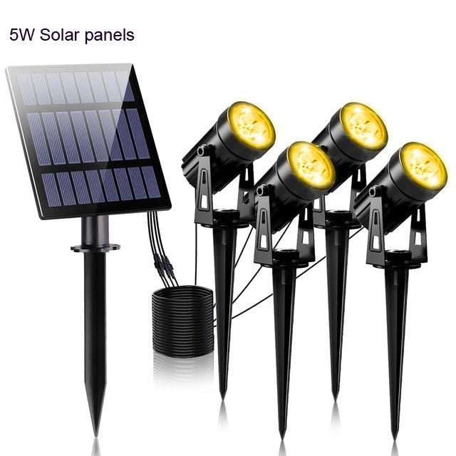 T-SUNRISE LED-Solarleuchte für den Außenbereich, IP65, wasserdicht, warmweiß, kaltweiß, Solar-Gartenbeleuchtung, Außendekoration, Rasenlampen