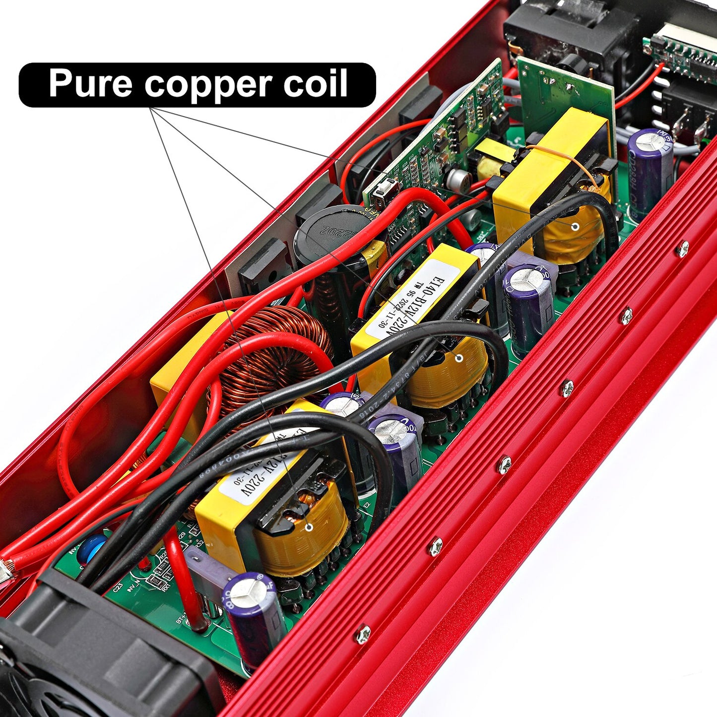 Reiner Sinus-Wechselrichter 12 V/24 V/48 V/60 V zu AC 110 V 220 V 3000/2200/2000/1000 W Spannungswandler Stromrichter Solar-Wechselrichter