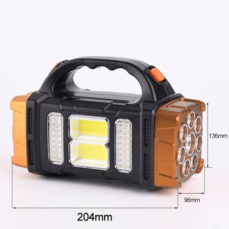 Solar-LED-Taschenlampe, tragbar, über USB wiederaufladbar, wasserdicht, COB-Taschenlampe, leistungsstarkes Solarlicht für Camping, Wandern