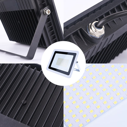 Reflector LED de 100W, 50W, 30W, 20W, 10W, CA, 220V, para exteriores, IP68, resistente al agua, reflector, farola, lámpara de pared, iluminación de jardín