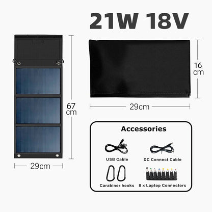 Solar Panel 12v 28W 21W Solar Charger DC 18V 2USB power bank For home apartment Greenhouse cell phone camera battery garden work