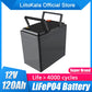 LiitoKala 12v 120ah Capacità lifepo4 12.8V batteria batteria solare RV ricaricabile al litio ferro con bms per campeggio all'aperto