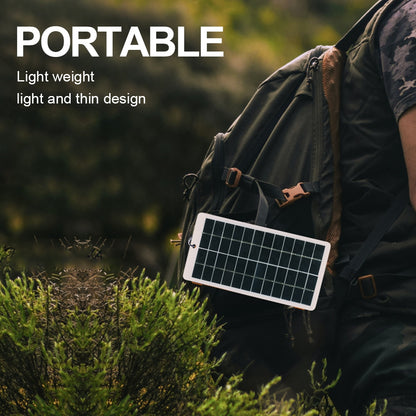 Solar Panel 10W 12V Outdoor DIY Solar Cells Charger Polysilicon Panels USB Outdoor Portable Solar for Cell Mobile Phone Chargers