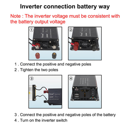 Pure Sine Wave Inverter DC 12v/24v To AC 110V/220V 1000W 1600W 2000W 3000W Portable Power Bank Converter Solar CAR Inverter