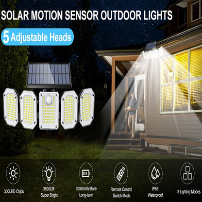 SOLAR MOTION SENSOR OUTDOOR LIGHTS