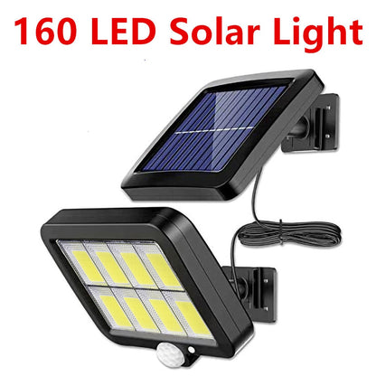 COB LED Solar Powered Light Outdoors PIR Motion Sensor Waterproof Wall Emergency Street Security Lamp For Garden Decoration