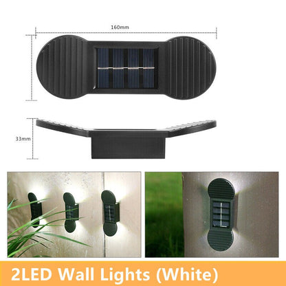 LED Solar Wall Light Outdoor Waterproof Solar Lamp Fence Deck Garden Patio Pathway Stair Street Landscape Balcony Decoration