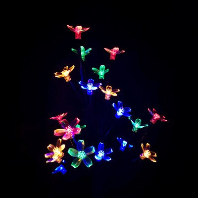 20LED Solar Lamp Solar Garlands Light Peach Flower Solar Lamp Power LED String Fairy Lights  Garden Christmas Decor for Outdoor