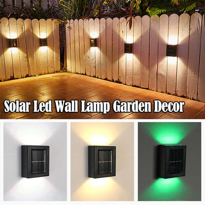 Solar 2LED Wall Lamp Garden Decoration Terrace Balcony Street Outdoor Waterproof Up And Down Luminous Landscape Lighting Lights