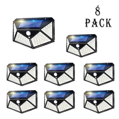 1/2/4/8/10Pack 100 LED Solar Wall Light Waterproof Solar Lamp Smart Motion Sensor Solar Powered Sunlight Street Light for Garden