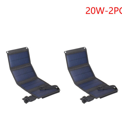 20W Outdoor Foldable Solar Panels Cell 5V USB Portable Solar Smartphone Battery Charger for Tourism Camping Hiking Phone Charger