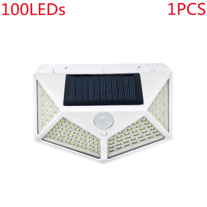 Outdoor 100 LED Solar Light Motion Sensor Waterproof Sunlight Garden Decoration Street Lights Solar Powered Lantern Wall Lamp