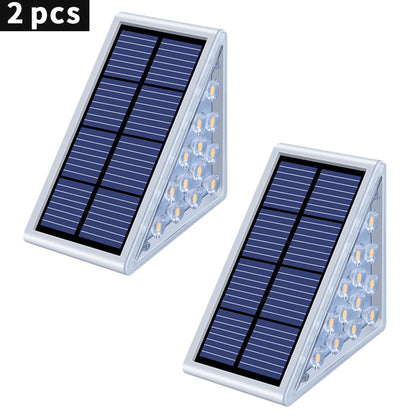 LED Outdoor Solar Light Step Lamp Lens Design Super Bright IP67 waterproof Anti-theft Stair Light Decor Lighting For Garden Deck