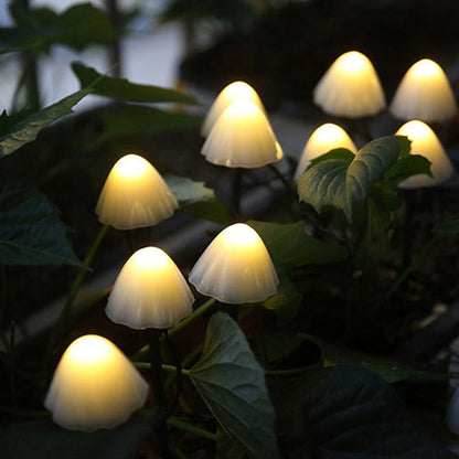 LED Outdoor Solar Garden Lights Mushroom String Lawn Lamps Waterproof Garland Landscape Decoration for Yard/Path/Party/Street