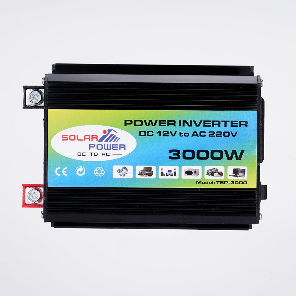 Inversor solar 3000W Transformador de voltaje máximo Convertidor DC 12V a AC 220V Inversor de automóvil para inversores solares Electrodomésticos