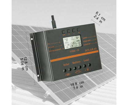 S60 - PowMr 60A PWM Solar Charge Controller with LCD Display 0 Layer