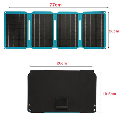 ETFE 18V 28W Foldable Solar Panel Portable Solar Battery Charger USB DC Type-C Output With Fast Charge for Phones Camping Van RV