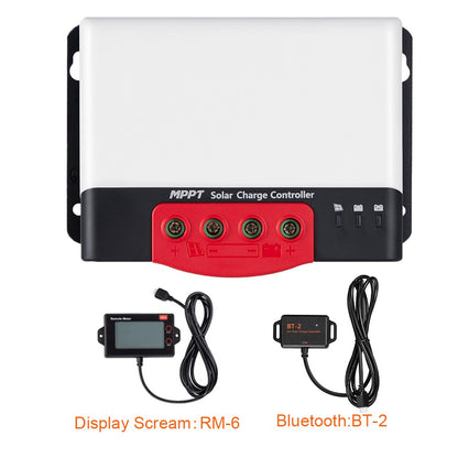 SRNE MPPT Solar Charge Controller 20A~50A Solar Regulator PV Max 1320W Input For 12V 24V Lithium Battery With BT-2 RM-6 Optional