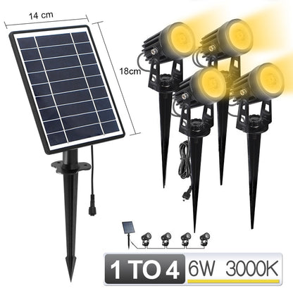 1 TO 4 RGB Outdoor Solar Landscape Light LED IP65 Waterproof Solar Lamp Automatic On/Off Solar Wall Light Garden Patio Lawn Lamp