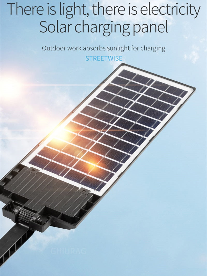 Luci solari per esterni Lampada a LED impermeabile Luci Lampione da parete con sensore di movimento Luce solare da 10000 lumen per giardino