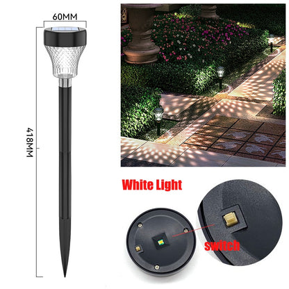 Luzes solares de gramado para jardim Lâmpada externa RGB Luz de caminho de entrada multicolorida Luz solar decorativa de Natal Luz de brilho